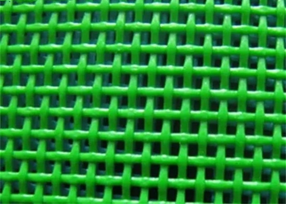 Plain Weave Polyester Mesh Belt Green Linear Screen For Drying Products