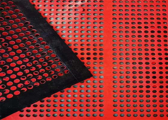 High Anti-Abrasion Rubber Self-Cleaning Screen Mesh with Customizable Aperture Size and Hook Installation for Mining Screening