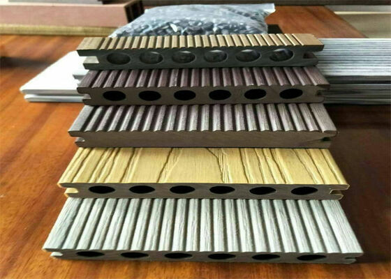 Outdoor Wear Resistance PVC / WPC Wood Plastic Composite Decking Board