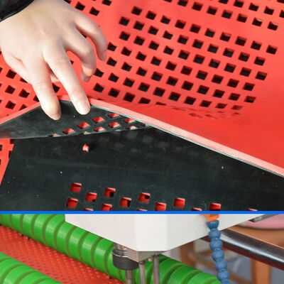 1.25m Width 8mm Thickness Rubber Screen Panel with Hook Installation for Dry Screening