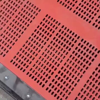 1.25m Width 8mm Thickness Rubber Screen Mat with Rectangular Holes for Ore Processing