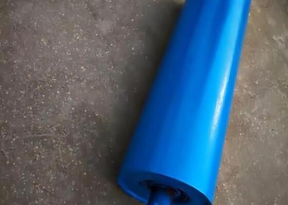 Self Cleaning Conveyor Roller Black Rubber Disc Wet Material Conveyor System