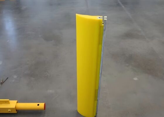 Polyurethane Conveyor Cleaner Yellow Blade Heavy Duty Aggregate Conveyor Application