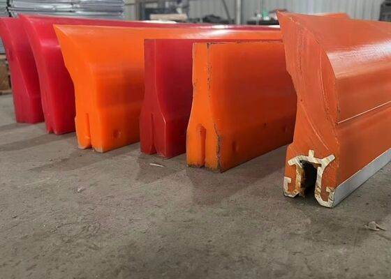 Heavy Duty Polyurethane Conveyor Belt Cleaner Primary Scraper 90 Shore A Yellow Mining Use