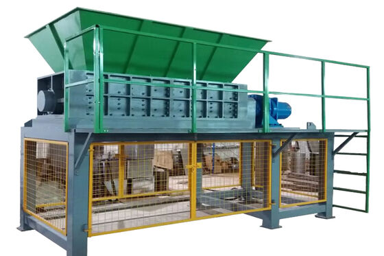 Dual Motor Shredder Machine 60kW Total Power for Tires