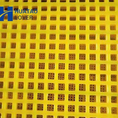 Round Aperture Customized Hole Type Polyurethane Screen Mat with Embedded Steel Frame for Mining