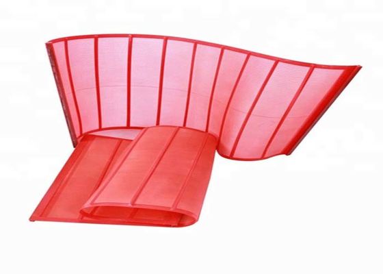 1040mm x 700mm Polyurethane Screen Mesh with 0.075mm - 1.5mm Hole Width and Red Color for Vibrating Screen Cloth