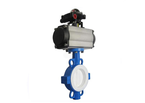 Vanne papillon pneumatique en acier inoxydable en fonte ductile sous vide DN40