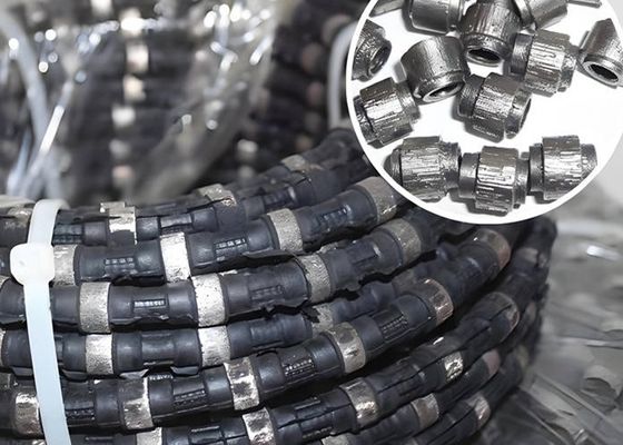 Perles de scie à fil diamantées frittées sous vide anti-usure pour l'extraction de granit et de marbre