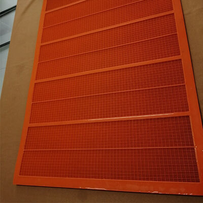 Panneau d'écran en PU orange, maille 0,5 mm, 1040x700 mm pour tamisage humide avec haute résistance à l'usure