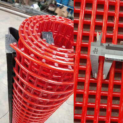 Grillage Tufflex en fil d'acier de 2,5 mm de qualité industrielle, revêtu de PU, avec une ouverture de 1x6 mm