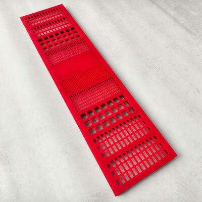 Tapis d'écran à tension en polyuréthane rouge de 30 mm pour l'exploitation minière à haute résistance à l'usure