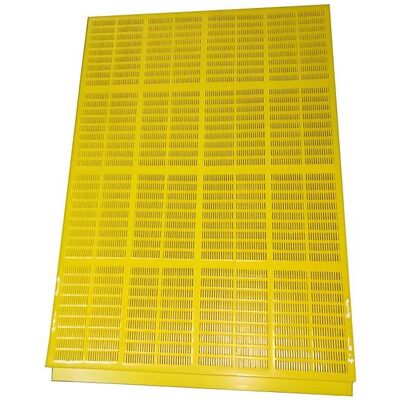 30 mm d'épaisseur tapis de film de polyuréthane jaune avec filet de fil de 2 mm pour une résistance à l'usure élevée dans l'exploitation minière