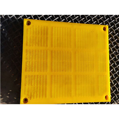 Tapis d'écran en polyuréthane jaune de 30 mm d'épaisseur avec fil de 1,5 mm pour une haute résistance à l'usure dans les mines