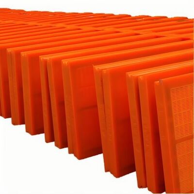 Tapis de criblage en polyuréthane vert de 30 mm avec trous autonettoyants pour le criblage de graphite minier