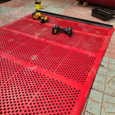 Panneau d'écran en caoutchouc auto-nettoyant d'une largeur de 1 m et d'une épaisseur de 6 mm avec trous de 3 mm pour la séparation des matériaux fins