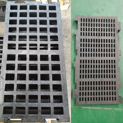 Panneau de tamisage en caoutchouc anti-colmatage HUATAO de 30 mm d'épaisseur 305 × 305 mm, dureté Shore 40-60 pour la déshydratation du charbon