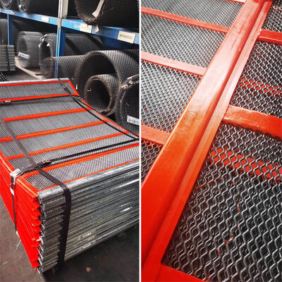 Réseau de fil d'acier poly ondulateur auto-nettoyant pour les carrières à vibration noire