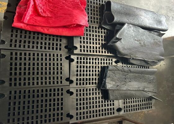 Plate-forme d'écran en caoutchouc de séparation de particules fines pour l'industrie minière