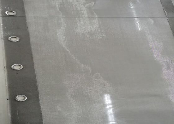 Écran à œillets 304L pour séparateurs Rotex, bande PU noire, fil de 0,0014 à 0,0090 pouces