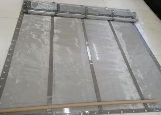 Industrie chimique de l'acier inoxydable >80°C du bord 316L plié par écran industriel d'oeillet