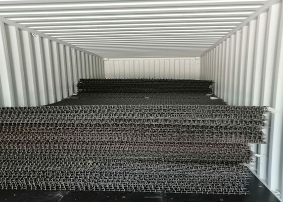 Grillage à haute résistance résistant à l'abrasion en acier au manganèse pour les applications de criblage minéral