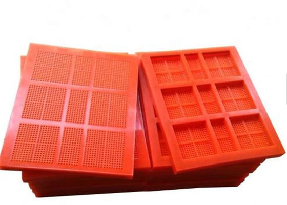 Panneau de tamis de déshydratation en polyuréthane avec cadre en acier et surface en polyuréthane, épaisseur de 30 mm à 50 mm, largeur de maille de 0,1 mm à 2,5 mm