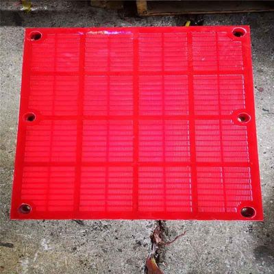 Panneau de tamis de déshydratation en polyuréthane pour équipement minier avec ouverture de fente de 0,1 mm et renfort de cadre en acier, taille 305x305 mm