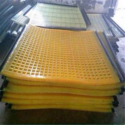 Tapis de criblage en polyuréthane résistant à l'usure avec apertures autonettoyantes et taille personnalisable pour le criblage de pierre